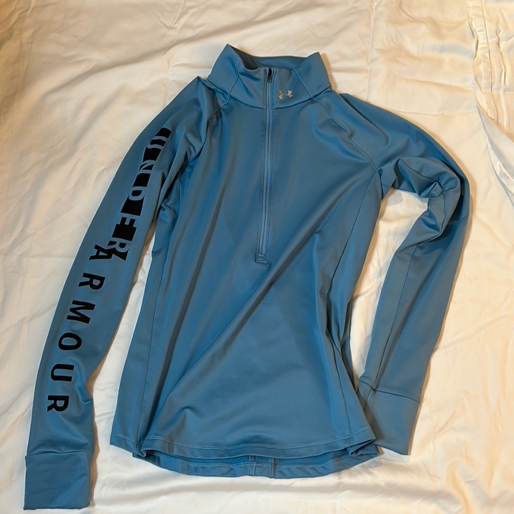 Under Arumor: Blue: quarter zip jacket: Cold Gear